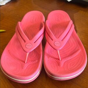 Crocs Pink Flip Flops size women’s 11